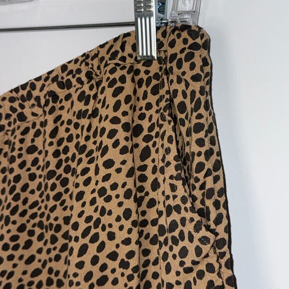 Aerie Womens Leopard Print Pull On Shorts Size Large Cheetah Animal Elastic Soft - Picture 2 of 10